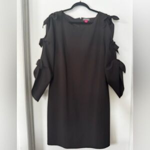 Vince Camuto Black Long Sleeve Dress with Bow Accents XL
